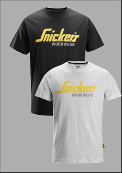 Snickers 2585 Original Logo T-Shirt 2-Pack Black/Grey