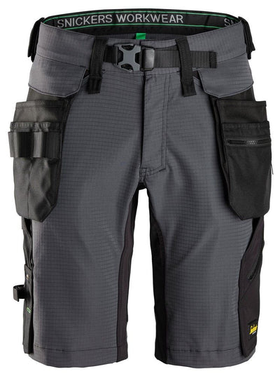 6172 FlexiWork Shorts Detachable Holster Pockets Steel Grey/Black