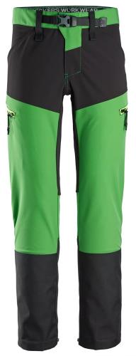 6948 Snickers FlexiWork, Softshell Stretch Trousers Apple Green/Black
