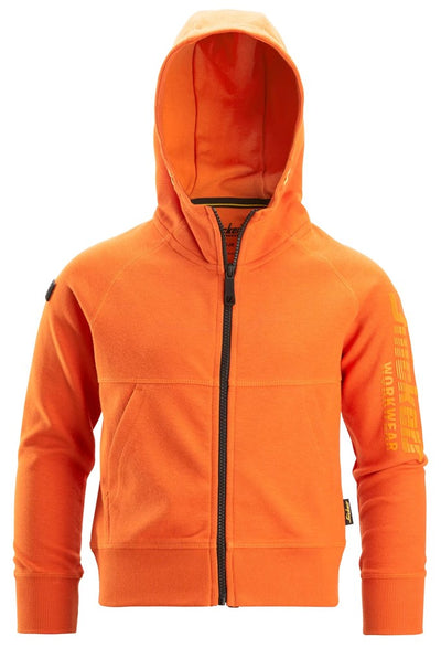7512 Snickers Junior Logo Full-Zip Hoodie Warm Orange