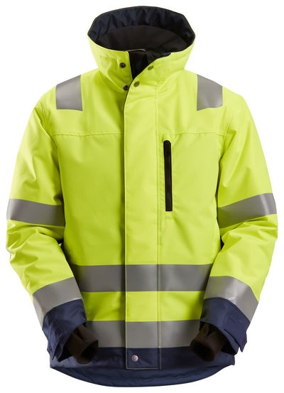 1130  Snickers AllroundWork, High-Vis Insulated Jacket Yellow/Navy