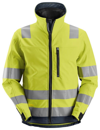 1230 Snickers AllroundWork, High-Vis Softshell Jacket Yellow/Navy