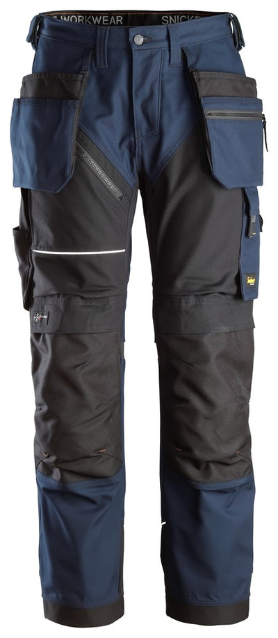 6214 Snickers Ruffwork Canvas Work Trousers with Holster Pockets Navy