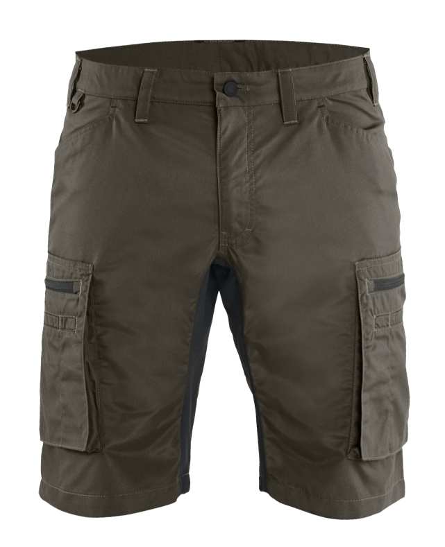 1449 Blaklader Service Shorts Stretch Dark Olive Green/Black