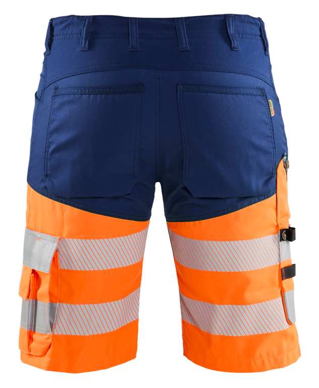 1541 Blaklader Hi-Vis Shorts with Stretch Navy Blue/Orange