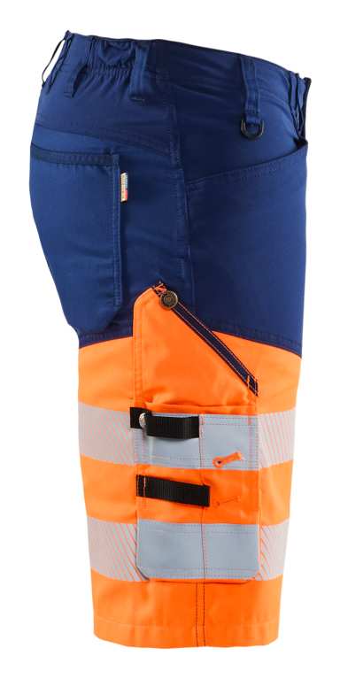 1541 Blaklader Hi-Vis Shorts with Stretch Navy Blue/Orange