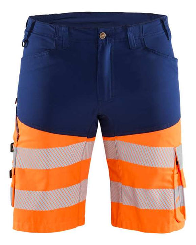 1541 Blaklader Hi-Vis Shorts with Stretch Navy Blue/Orange