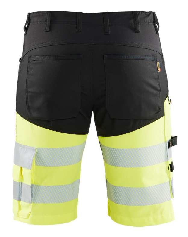 1541 Blaklader Hi-Vis Shorts with Stretch Black/Hi Vis Yellow