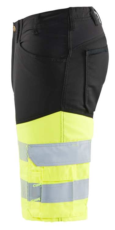 1541 Blaklader Hi-Vis Shorts with Stretch Black/Hi Vis Yellow