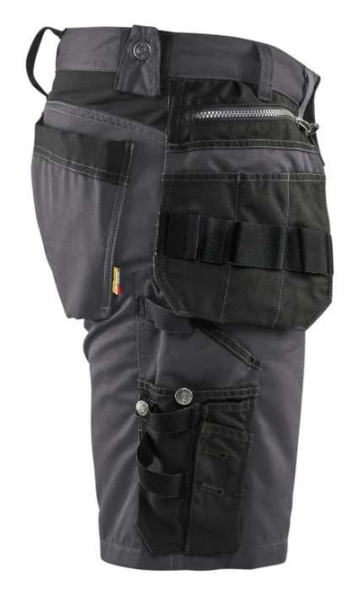 1598 Blaklader Craftsman Shorts With Stretch Mid Grey/Black