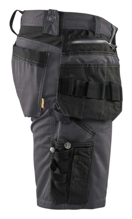 1598 Blaklader Craftsman Shorts With Stretch Mid Grey/Black