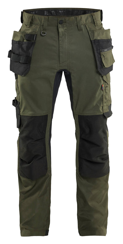 1750 Blaklader Craftsman Trousers with Stretch Forest Night/Black