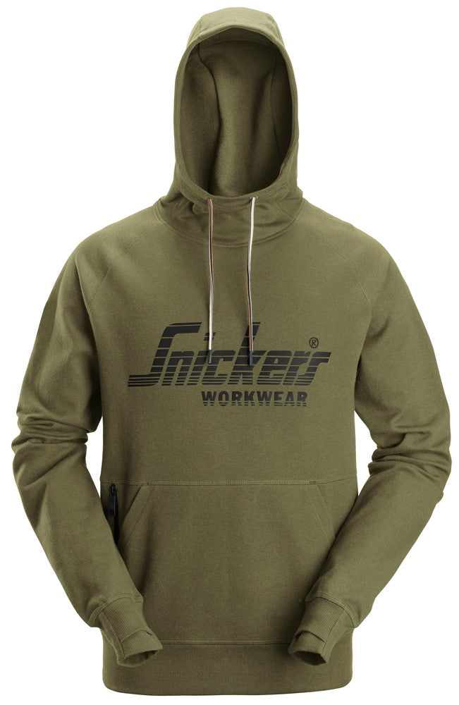 2894 Snickers Logo Hoodie Khaki Green