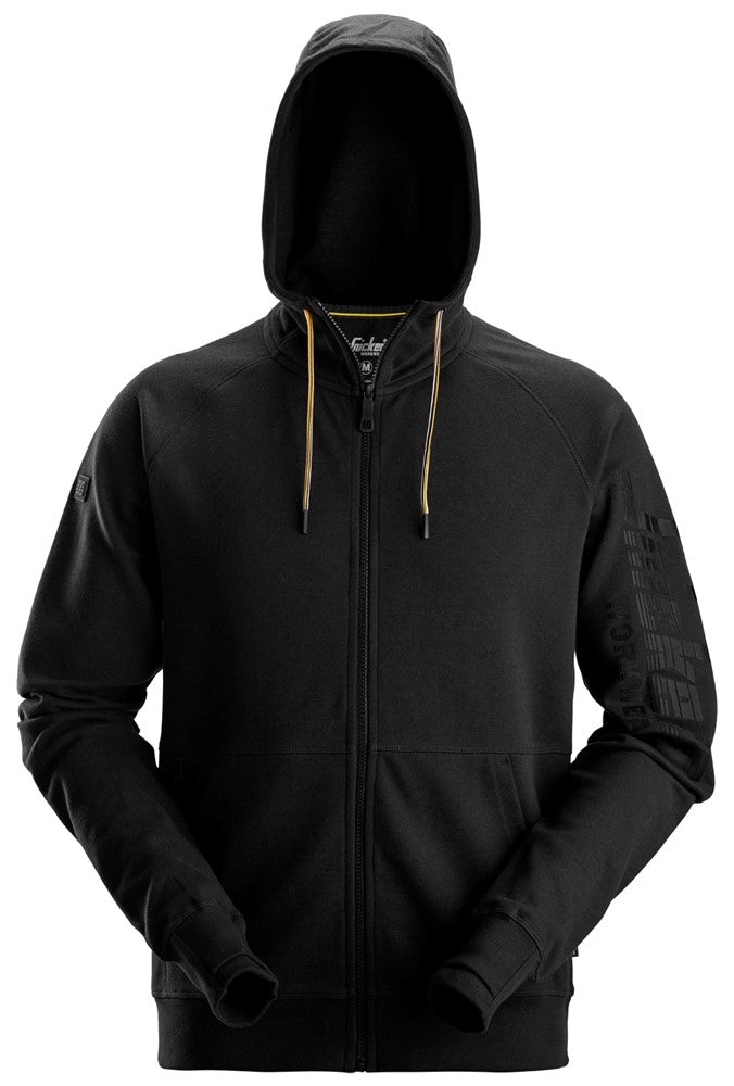 2895 Snickers Logo Full Zip Hoodie Black