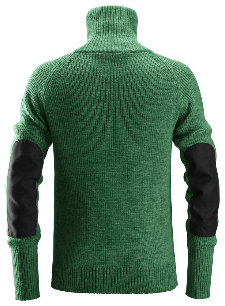 2905 Snickers Half Zip Wool Sweater Forest Green