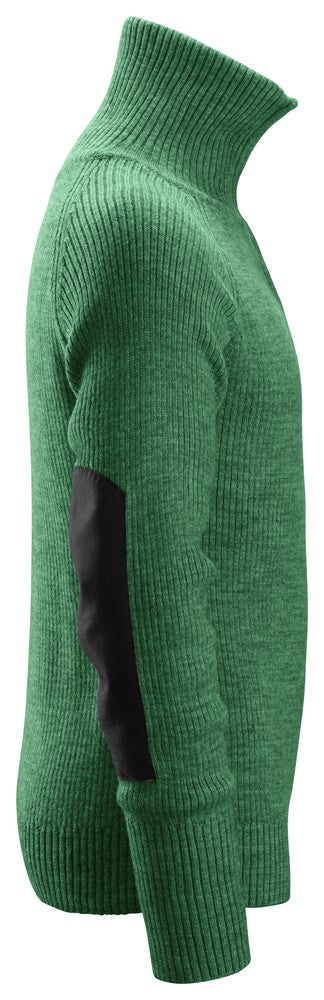 2905 Snickers Half Zip Wool Sweater Forest Green