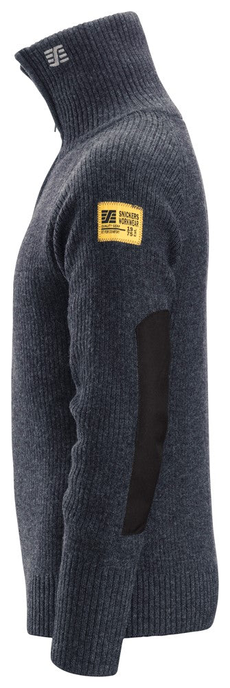 2905 Snickers Half Zip Wool Sweater Navy