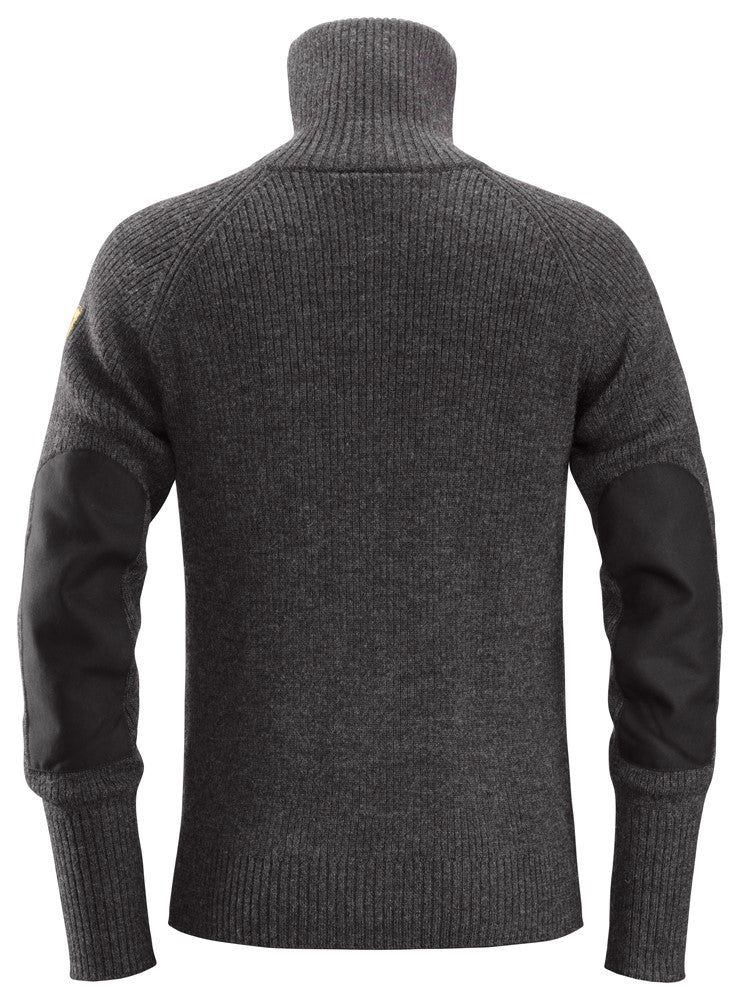 2905 Snickers Half Zip Wool Sweater Anthracite Melange