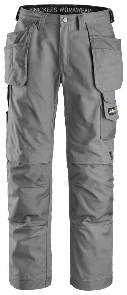 3214 Snickers Craftsmen Holster Pockets Trousers, Canvas+ Grey/Grey