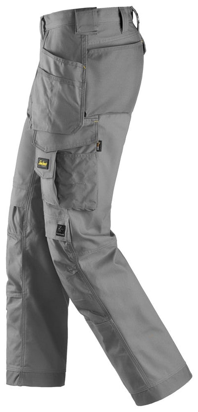 3214 Snickers Craftsmen Holster Pockets Trousers, Canvas+ Grey/Grey