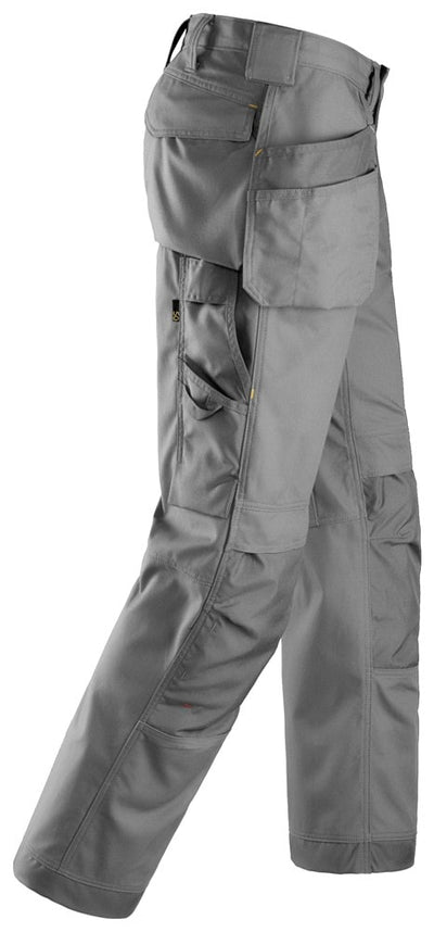 3214 Snickers Craftsmen Holster Pockets Trousers, Canvas+ Grey/Grey