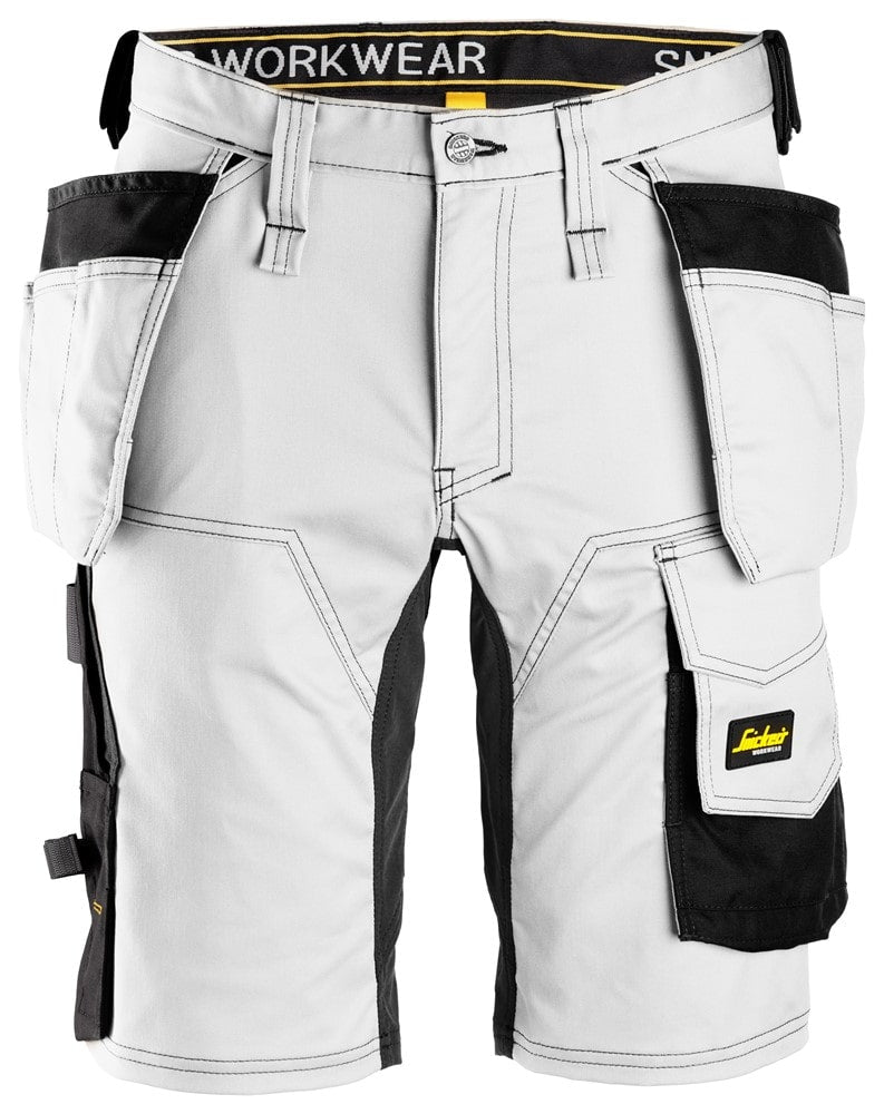 6141 Snickers AllroundWork, Stretch Shorts Holster Pockets White/Black