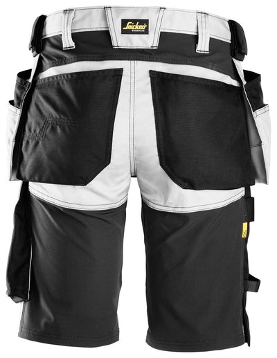 6141 Snickers AllroundWork, Stretch Shorts Holster Pockets White/Black