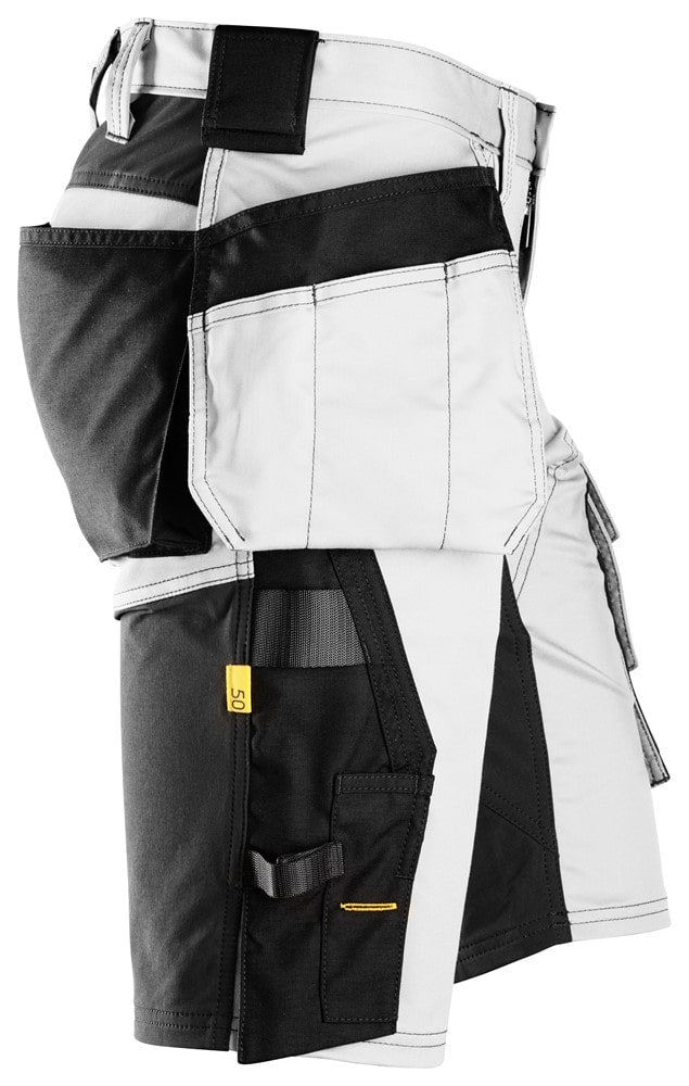 6141 Snickers AllroundWork, Stretch Shorts Holster Pockets White/Black