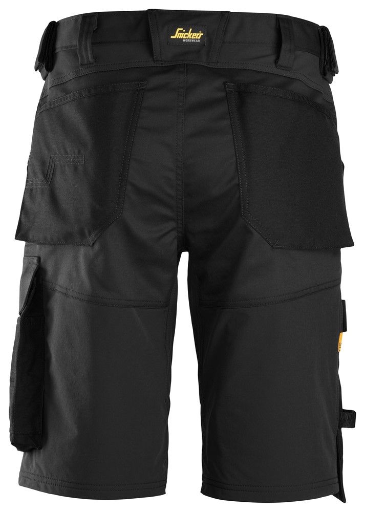 6153 Snickers AllroundWork, Stretch Loose Fit Work Shorts Black