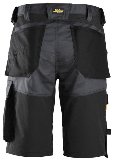 6153 Snickers AllroundWork, Stretch Loose Fit Work Shorts Steel Grey/Black