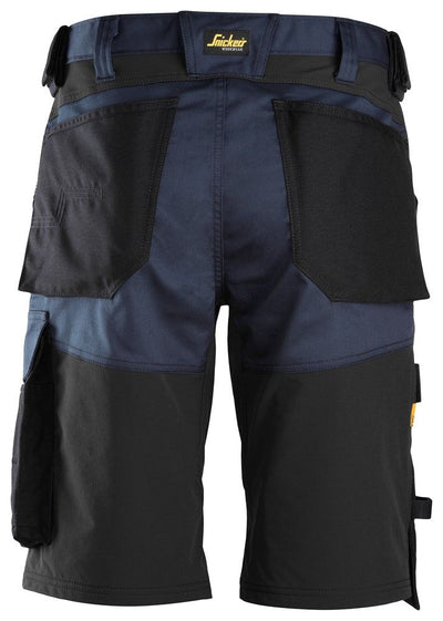 6153 Snickers AllroundWork, Stretch Loose Fit Work Shorts Navy/Black