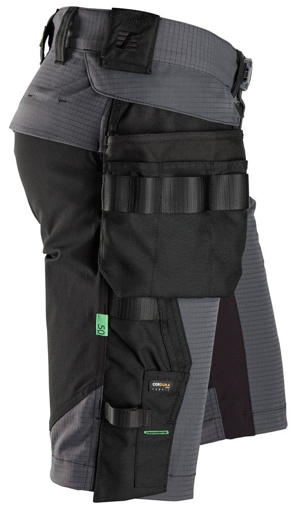 6172 FlexiWork Shorts Detachable Holster Pockets Steel Grey/Black