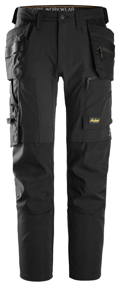 6218 Snickers AllroundWork Stretch Trousers with Holster Pockets Black