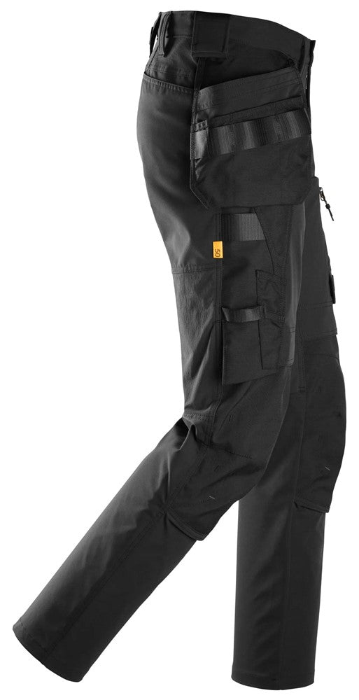 6218 Snickers AllroundWork Stretch Trousers with Holster Pockets Black