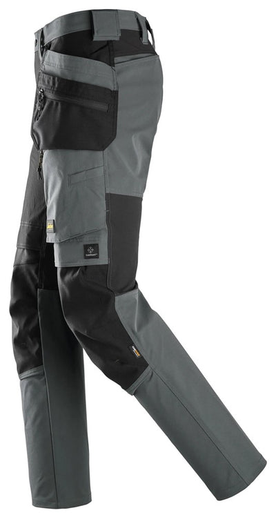 6218 Snickers AllroundWork Stretch Trousers with Holster Pockets Steel Grey/Black