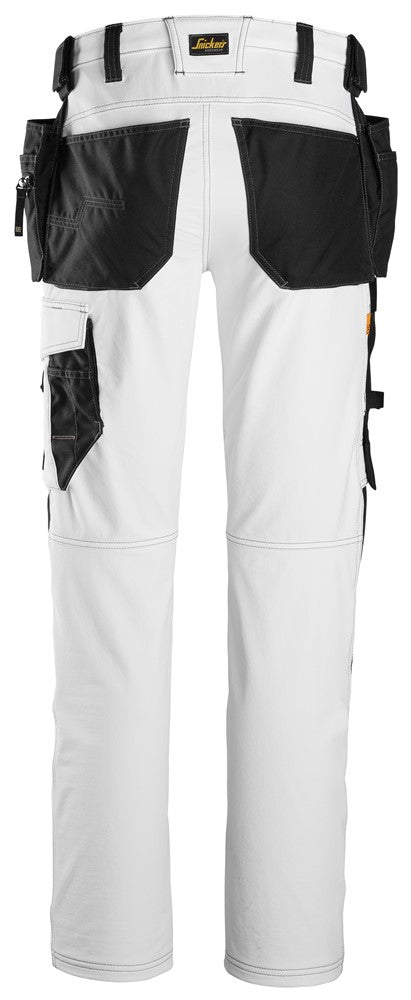 6271 Snickers Full Stretch Trouser with Holster Pockets White/Black