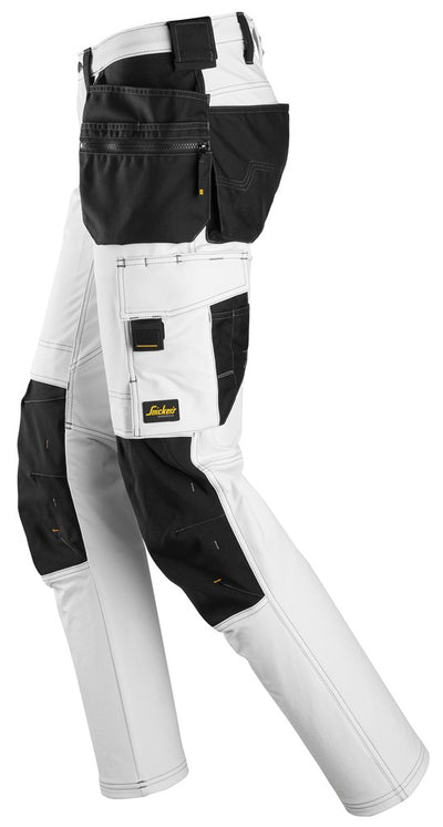 6271 Snickers Full Stretch Trouser with Holster Pockets White/Black