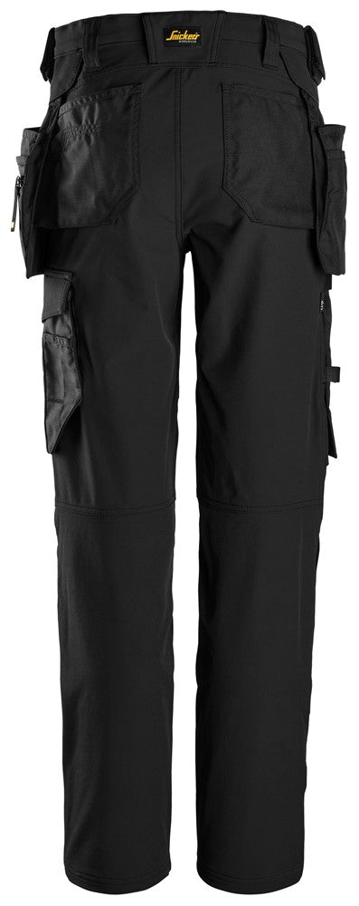 6771 Snickers Women's AllroundWork Full-Stretch Trousers Detachable Holster Pockets Black