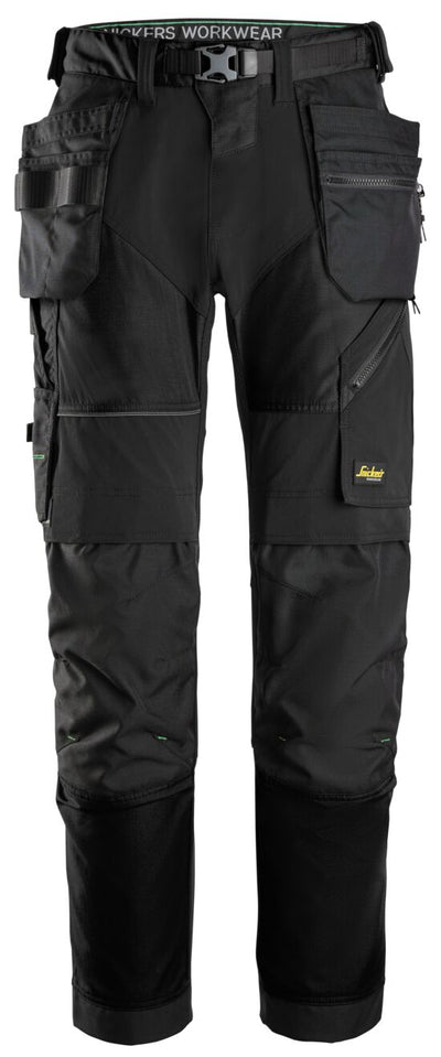 6902 Snickers Flexiwork Work Trousers with Holster Pockets Black