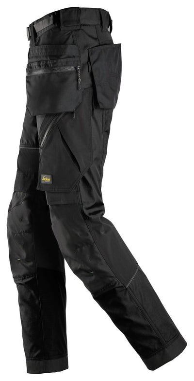 6902 Snickers Flexiwork Work Trousers with Holster Pockets Black