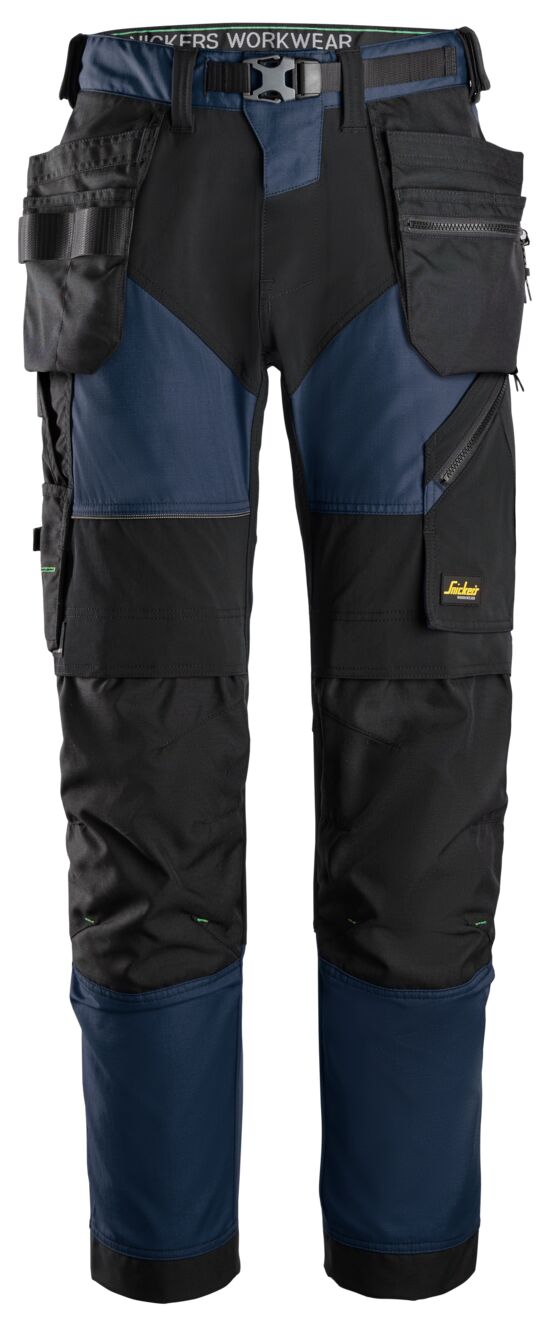 6902 Snickers Flexiwork Work Trousers with Holster Pockets Navy/Black