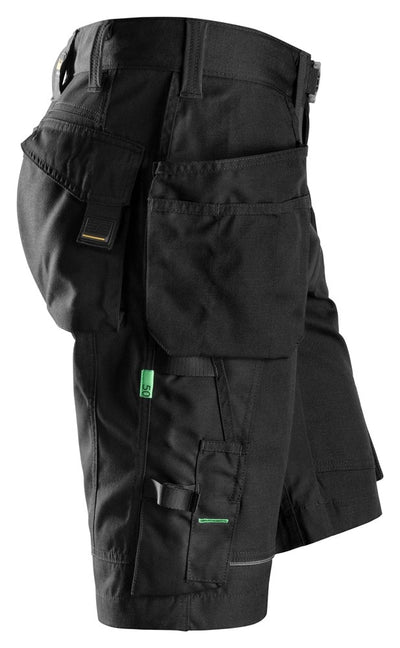 6904 Snickers FlexiWork Work Shorts+ Holster Pockets Black