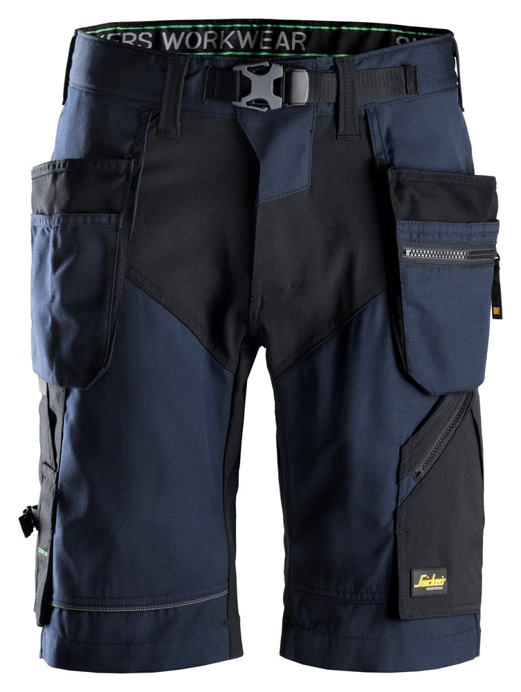 6904 Snickers FlexiWork Work Shorts+ Holster Pockets Navy/Black