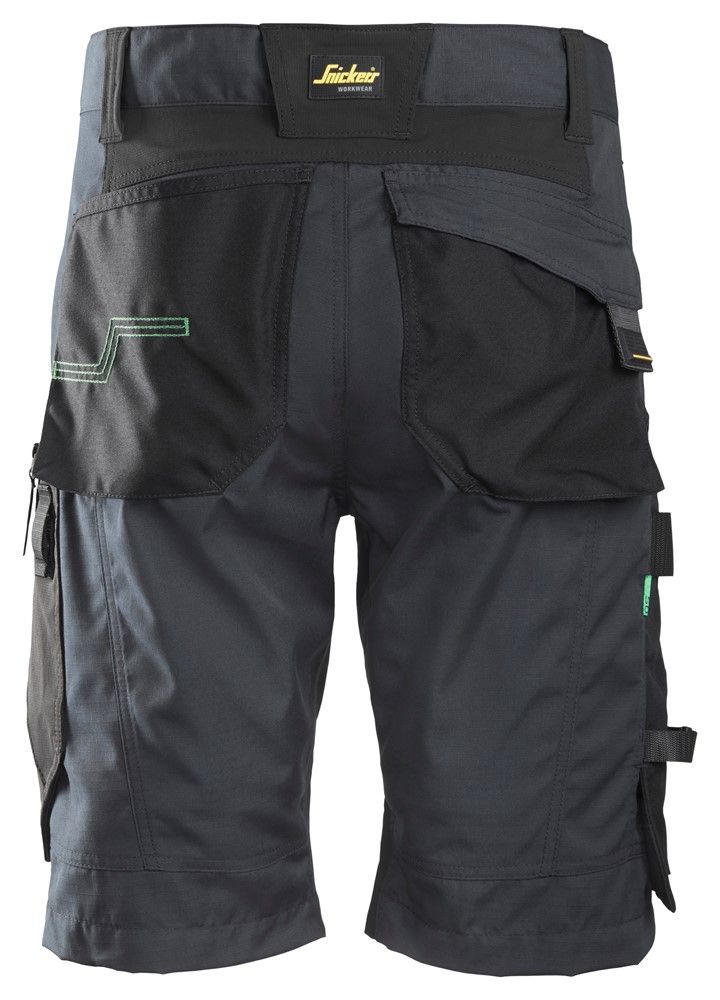 6914 Snickers AllroundWork, Stretch Loose Fit Work Shorts Steel Grey/Black