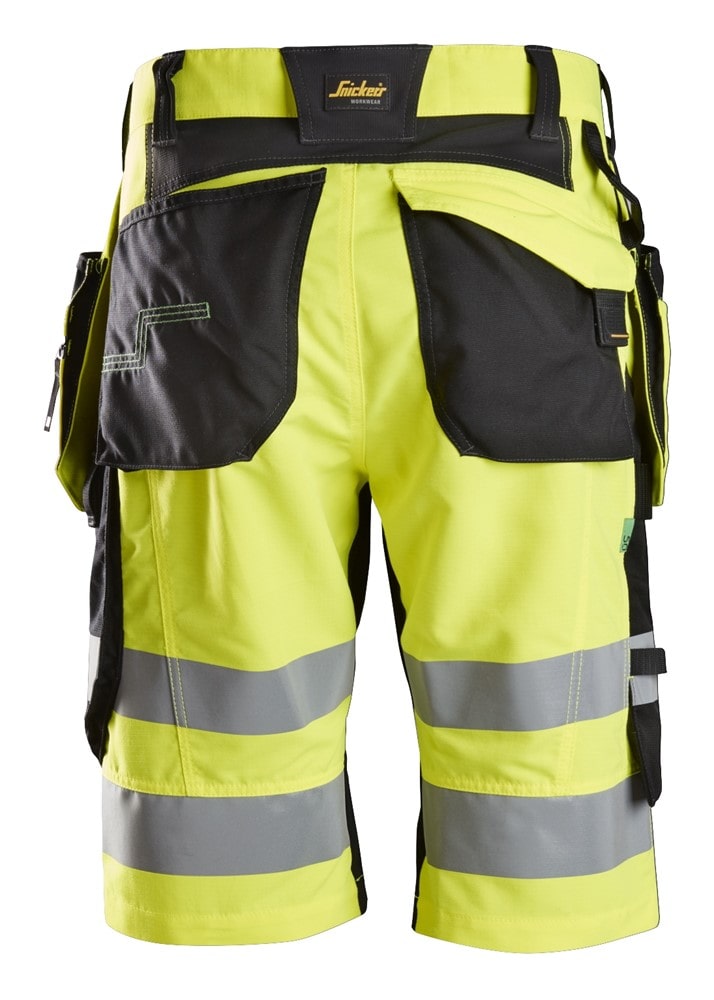 6933 Snickers FlexiWork Work Shorts+ Holster Pockets Yellow/Black