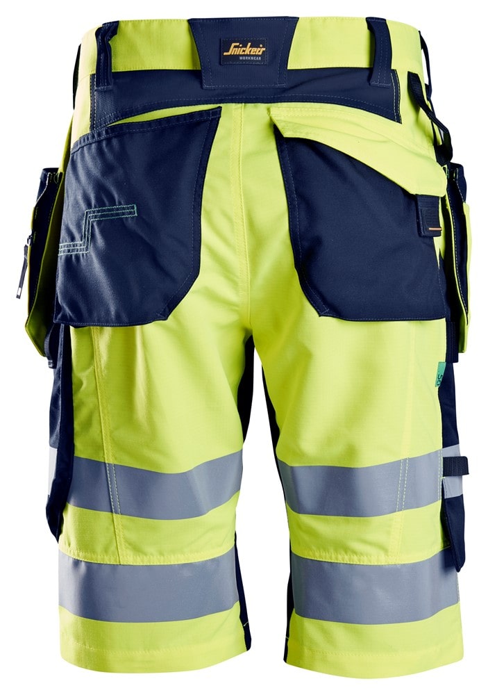 6933 Snickers FlexiWork Work Shorts+ Holster Pockets Yellow/Navy