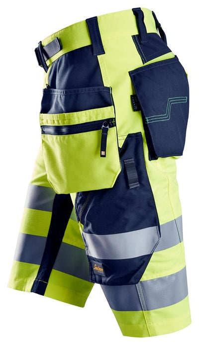 6933 Snickers FlexiWork Work Shorts+ Holster Pockets Yellow/Navy