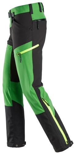 6948 Snickers FlexiWork, Softshell Stretch Trousers Apple Green/Black