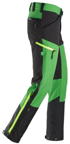 6948 Snickers FlexiWork, Softshell Stretch Trousers Apple Green/Black