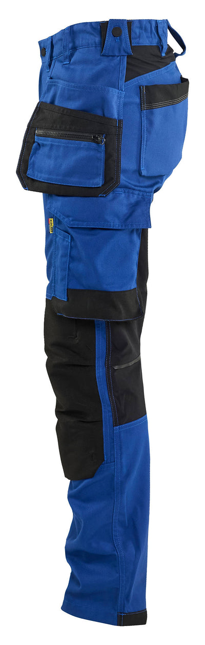 7132 Blaklader Women's Craftsman Trousers With Stretch Cornflower Blue/Black